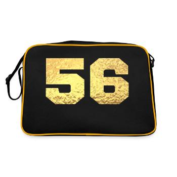 Numéro 56 paillettes doré - 56e anniversaire - Sac Retro - noir/or - Dos