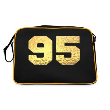Number 95 Gold Glitter - 95th Anniversary - Retro Bag - black/gold - Back