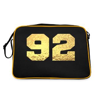Numéro 92 paillettes doré - 92e anniversaire - Sac Retro - noir/or - Dos