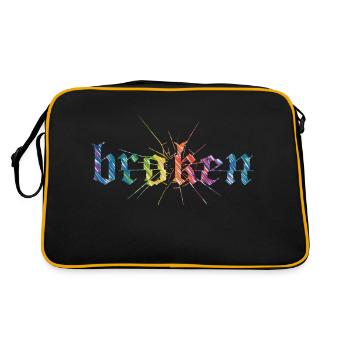 Restez fort Citation positive Mignon Amour Positivité - Sac Retro - noir/or - Dos