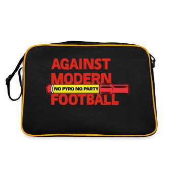 Against Modern Football No Pyro No Party - Retro Bag - black/gold - Back