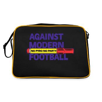 Against Modern Football No Pyro No Party - Retro Bag - black/gold - Back
