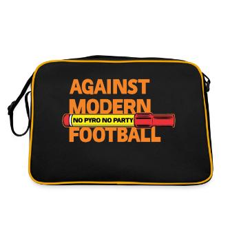 Against Modern Football No Pyro No Party - Retro Bag - black/gold - Back