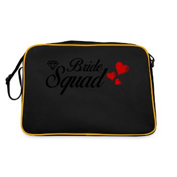 bride squad - Retro Tasche - Schwarz/Gold - Hinten