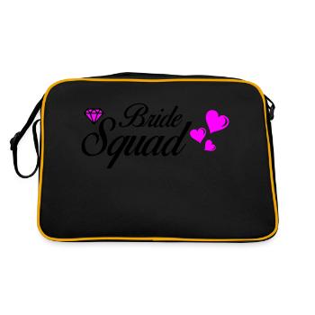 bride squad 02 - Retro Tasche - Schwarz/Gold - Hinten