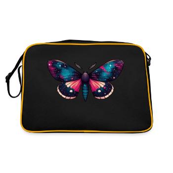 Papillon de nuit - Nébuleuse céleste cosmique Espace - Sac Retro - noir/or - Dos
