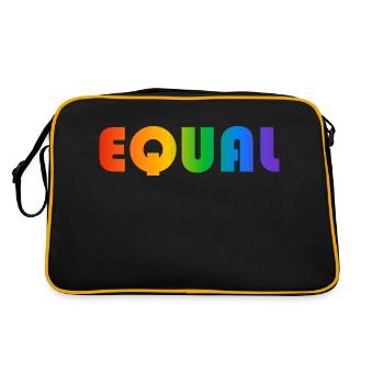 TEXTE ARC-EN-CIEL ÉGAL - Sac Retro - noir/or - Dos