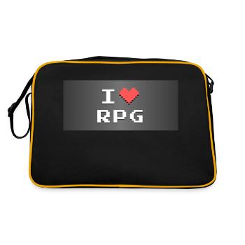 Ich liebe - RPG - Retro Tasche - Schwarz/Gold - Hinten