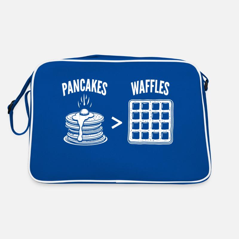 Pfannkuchen über Waffeln Retro Tasche