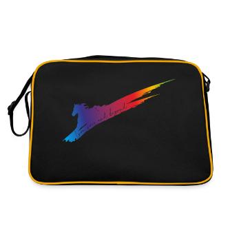 Love over and beyond - Retro Tasche - Schwarz/Gold - Hinten