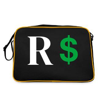Lettre r dollar - Sac Retro - noir/or - Dos