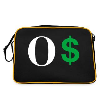 Lettre o dollar - Sac Retro - noir/or - Dos