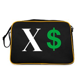 Lettre x dollar - Sac Retro - noir/or - Dos
