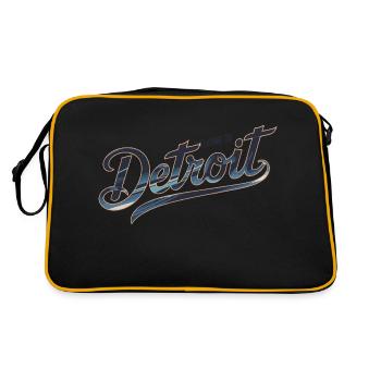 WELCOME TO DETROIT - Retro Bag - black/gold - Back