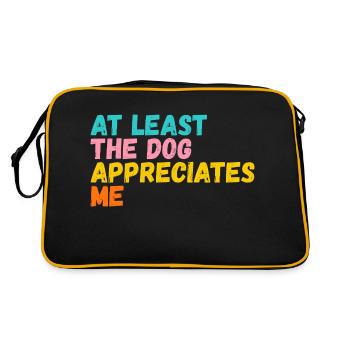 At least the dog appreciates me - Retro Bag - black/gold - Back