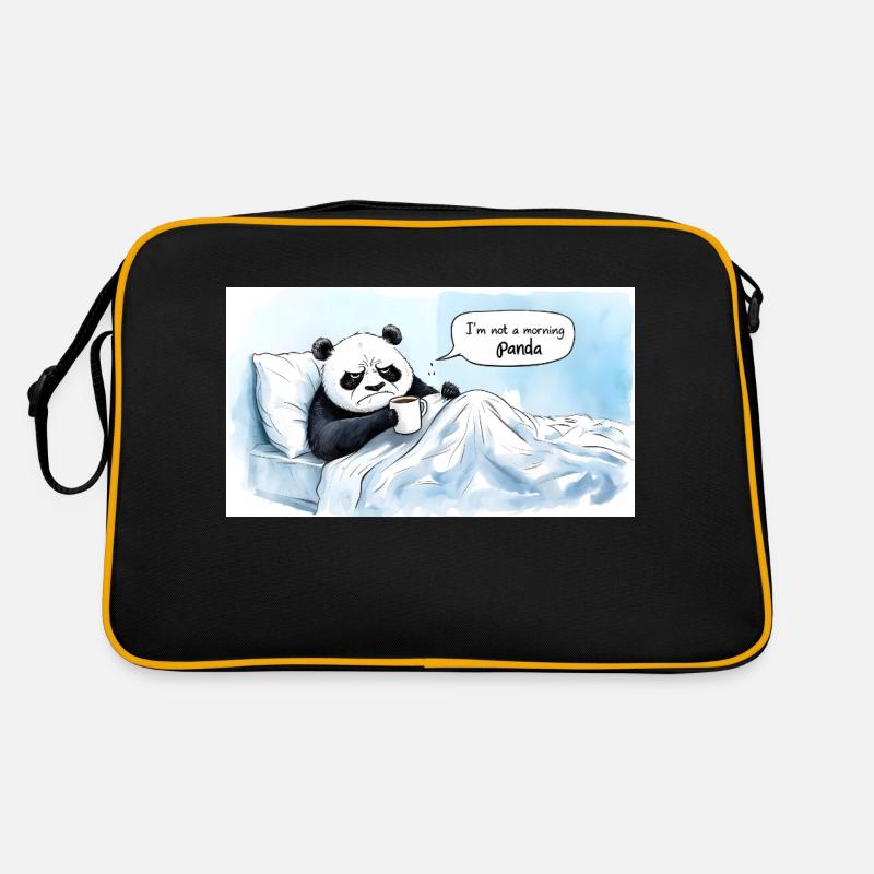 Morgendlicher Panda Retro Tasche