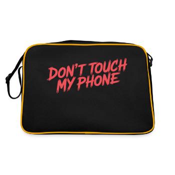 DON'T TOUCH MY PHONE - Retro Bag - black/gold - Back