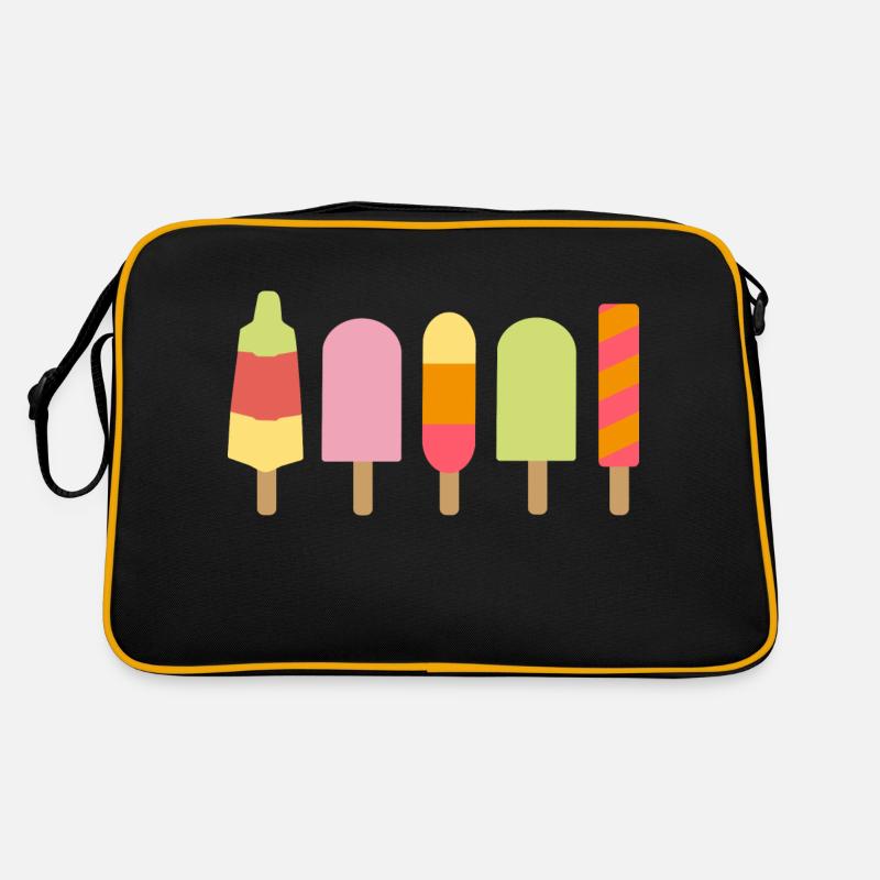 Eis - Retro Tasche - Schwarz/Gold