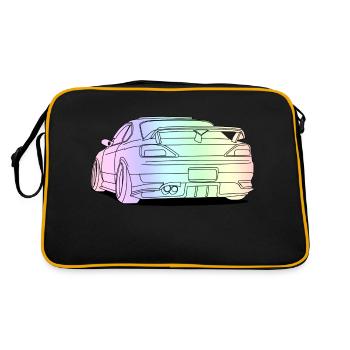 cool car colourful - Retro Bag - black/gold - Back