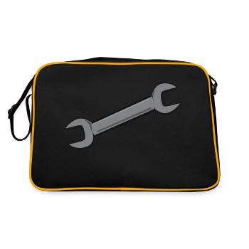 wrench - Retro Tasche - Schwarz/Gold - Hinten