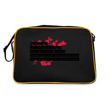 anti-nazi-shirt exit-shirt - Retro Bag - black/gold - Back