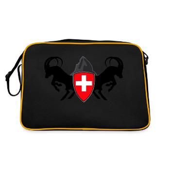 Cervin - Sac Retro - noir/or - Dos