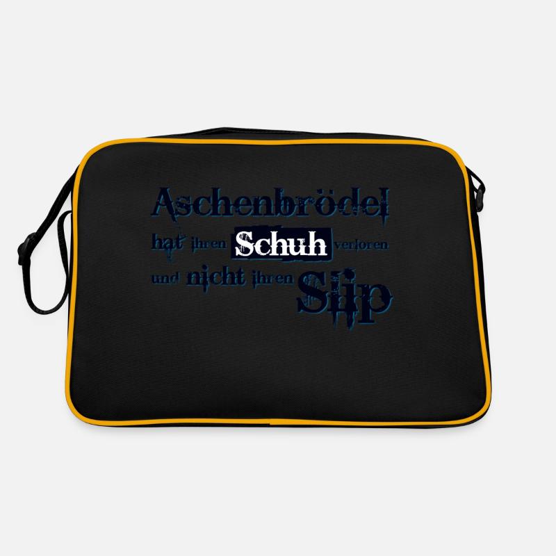 Aschenbrödel - Retro Tasche - Schwarz/Gold
