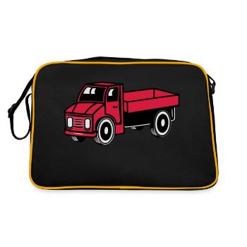 Auto Spielzeug Laster Kipper Truck Lastwagen Fahrz - Retro Tasche - Schwarz/Gold - Hinten