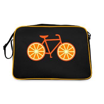 Vélo orange - Sac Retro - noir/or - Dos