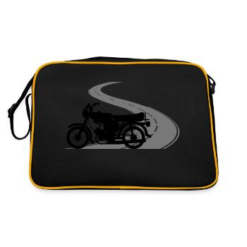 Fahrzeug - Simson Straße - Retro Tasche - Schwarz/Gold - Hinten