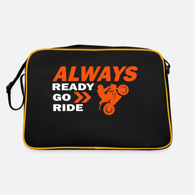 ready go ride - Retro Tasche - Schwarz/Gold