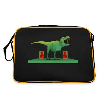 Dinosaure Tyrannosaurus Rex avec boîtes à musique - Sac Retro - noir/or - Dos