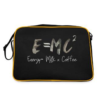 E MC2 Énergie Physique Science Sort Écriture - Sac Retro - noir/or - Dos
