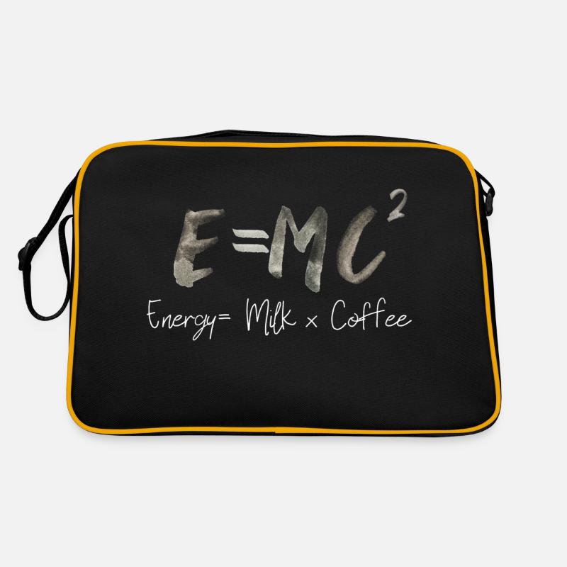 E MC2 Energie Physik Wissenschaft Spruch Schrift Retro Tasche