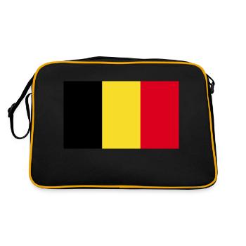 Belgique drapeau belge Coeur Belge - Sac Retro - noir/or - Dos