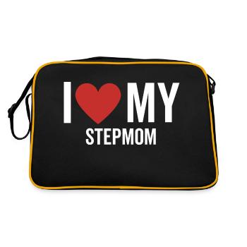 Ich liebe meine Stiefmutter - Retro Tasche - Schwarz/Gold - Hinten