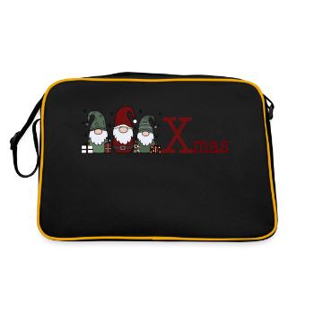 Wichtel Xmas - Retro Tasche - Schwarz/Gold - Hinten
