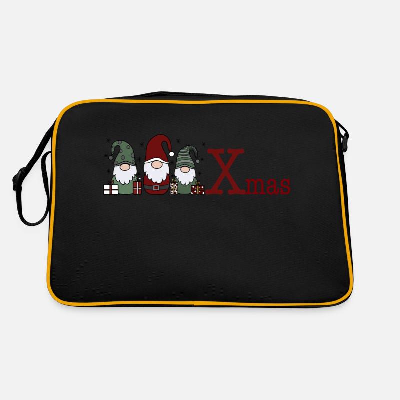 Wichtel Xmas - Retro Tasche - Schwarz/Gold