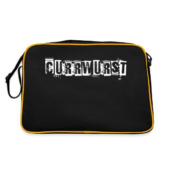Currywurst - Retro Tasche - Schwarz/Gold - Hinten