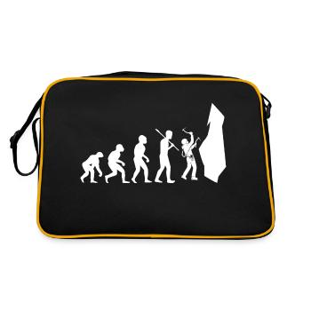 Bouldern Klettern Climbing - Retro Tasche - Schwarz/Gold - Hinten