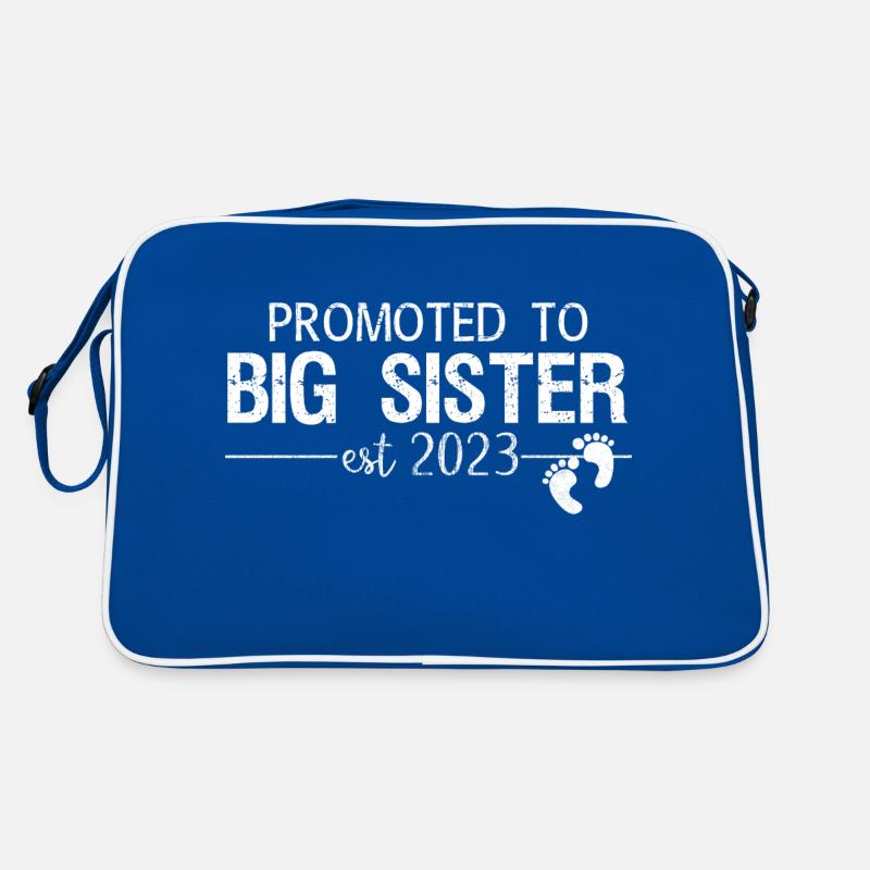 befördert zur großen Schwester 2023 Retro Tasche