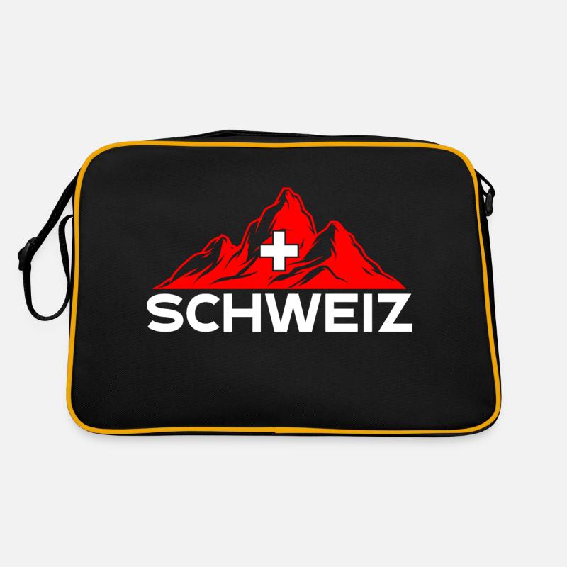 Schweizer Berge Retro Tasche