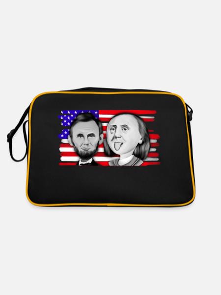 Franklin & Lincoln - Retro Bag - black/gold - Back