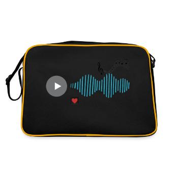 Soundwave - Retro Tasche - Schwarz/Gold - Hinten