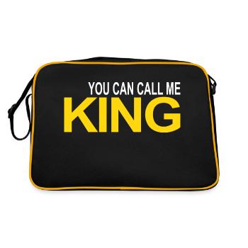 call me KING - Retro Tasche - Schwarz/Gold - Hinten