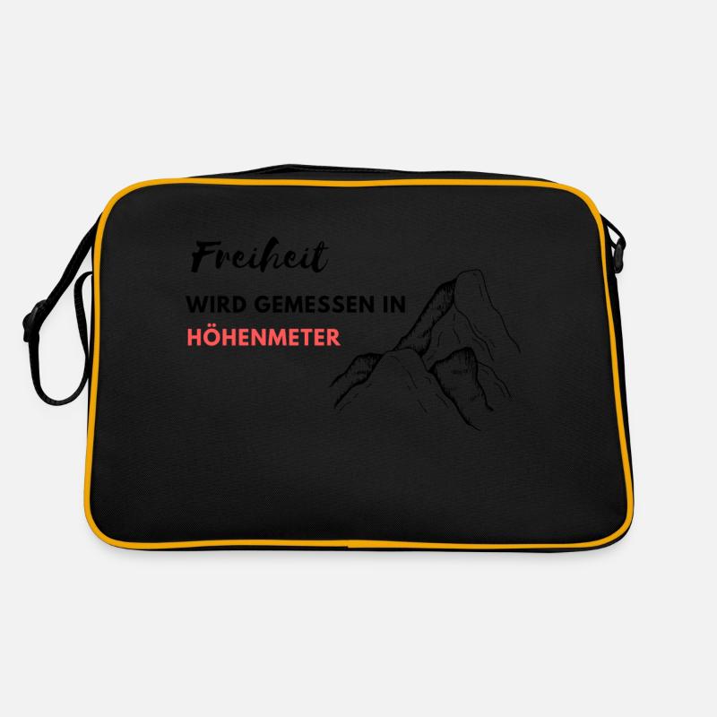 freiheit wird in höhenmeter gemessen Retro Tasche