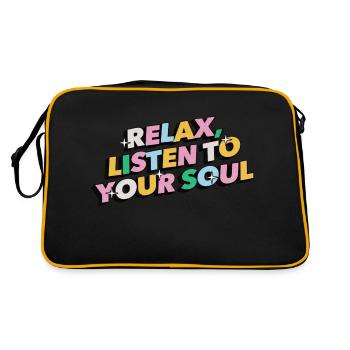 Relax, Listen to your soul - Sac Retro - noir/or - Dos