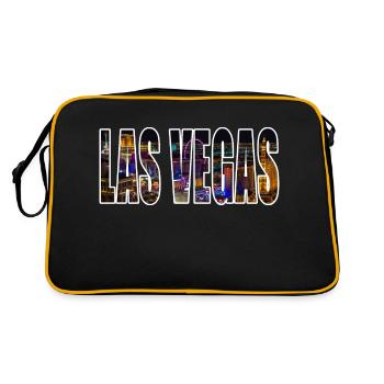 LAS VEGAs - Retro Tasche - Schwarz/Gold - Hinten