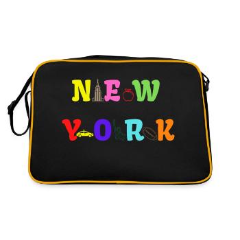 Chemise vintage NEW YORK - Sac Retro - noir/or - Dos