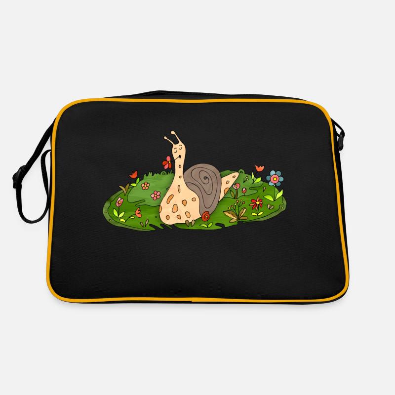 Escargot - Sac Retro - noir/or